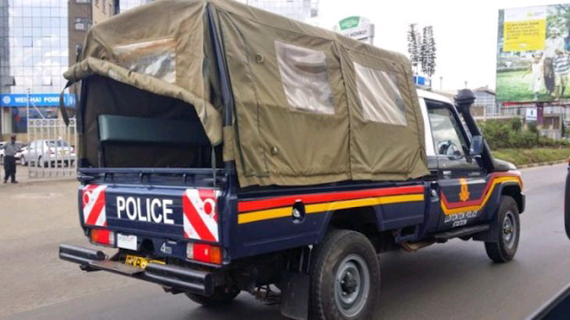 Police car photo in Kisumu central police Police car photo in Kisumu central police