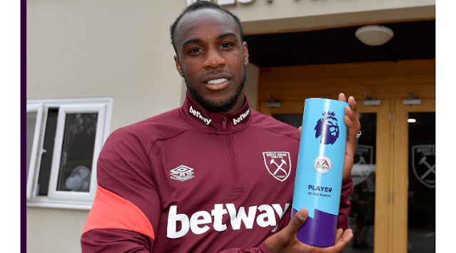 Michail Antonio, the Premier League player of the month from West Ham United