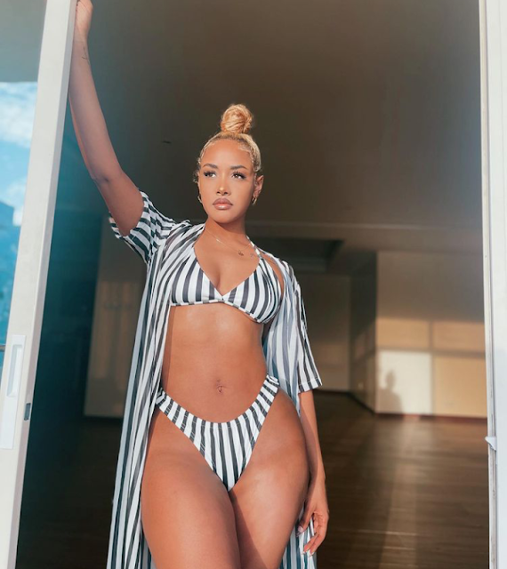 Tanasha Donna new curvy shape at Nyali in a bikini. Tanasha Donna new curvy shape at Nyali in a bikini.