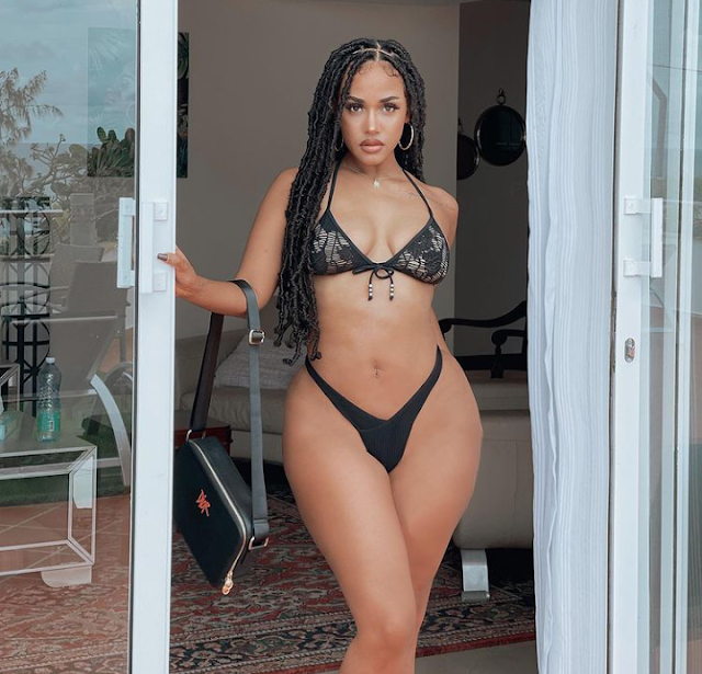Tanasha Donna new curvy shape at Nyali in a bikini. Tanasha Donna new curvy shape at Nyali in a bikini.
