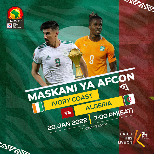 K24 AFCON match today at Maskani ya Soka 20th January, 2022