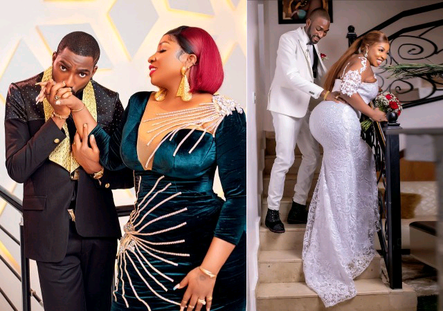 Big booty Nollywood Actress Anita Joseph with her husband  Fisayo Michael Olagunju photo