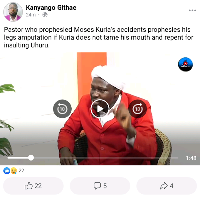 Gatundu South MP Moses Kuria photo with Pastor Gatundu South MP Moses Kuria photo with Pastor