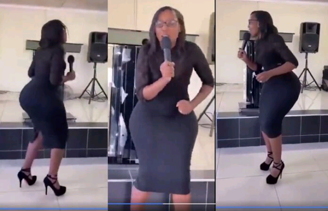 Video of a curvy woman in church causes a storm online photo
