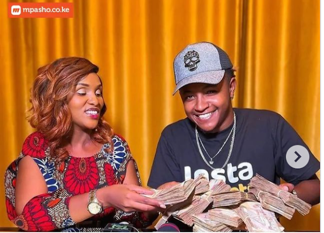 Thee Pluto with City lawmaker Wangui Ng'ang'a photo Thee Pluto with City lawmaker Wangui Ng'ang'a photo