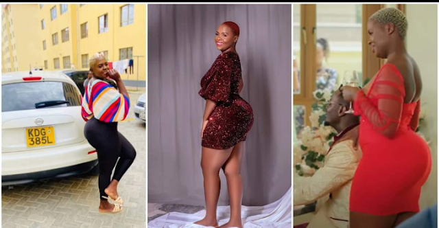 Curvy vixen Brenda Otieno, in Bahati and Prince Indah's Adhiambo song, causes uproar online