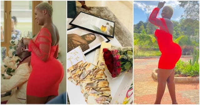 Curvy vixen Brenda Otieno, in Bahati and Prince Indah's Adhiambo song, causes uproar online