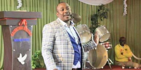 comedian 'Omosh,' real name Joseph Kinuthia, undergoing an exorcism at Pastor Kanyari church photo. comedian 'Omosh,' real name Joseph Kinuthia, undergoing an exorcism at Pastor Kanyari church photo.
