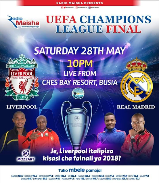 Radio Maisha set to air UCL live breath taking show for fans.