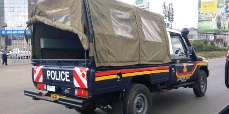 Police car in Kenya today Criminals vandalize a tabernacle after breaking into a church in Kericho, DCI launches manhunt