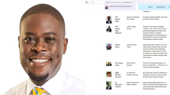 Shock as Johnson Sakaja appears on University of Nairobi register despite UoN distancing itself