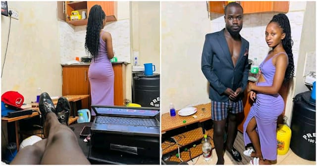 Mulamwah shares a photo with his curvy "bestie," Ruth K., inside his bedsitter