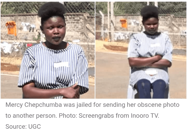 Mercy Chepchumba jailed for sending a wrong photo to her boss Mercy Chepchumba jailed for sending a wrong photo to her boss