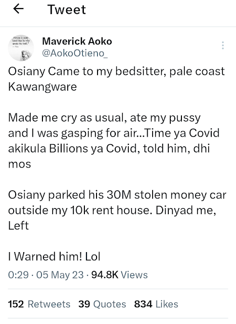 Maverick Aoko expose