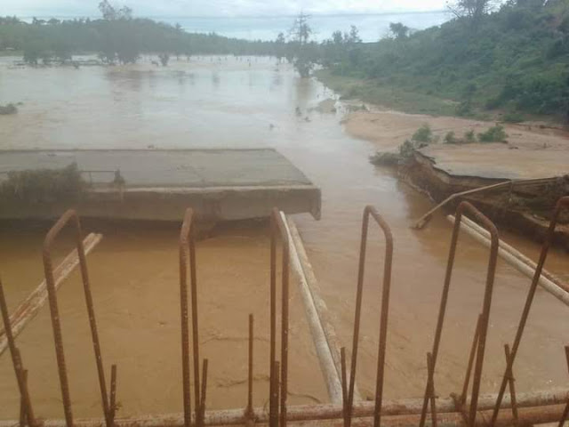 The Mbogolo Bridge on the Mtwapa - Kilifi Road has been destroyed by raging floodwaters, The Mbogolo Bridge on the Mtwapa - Kilifi Road has been destroyed by raging floodwaters,