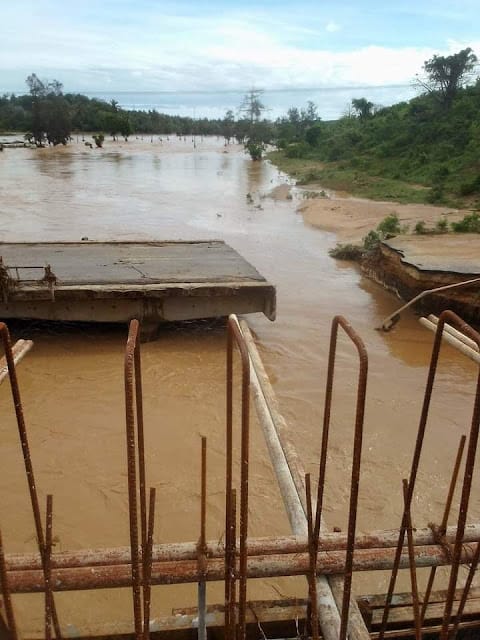The Mbogolo Bridge on the Mtwapa - Kilifi Road has been destroyed by raging floodwaters, The Mbogolo Bridge on the Mtwapa - Kilifi Road has been destroyed by raging floodwaters,