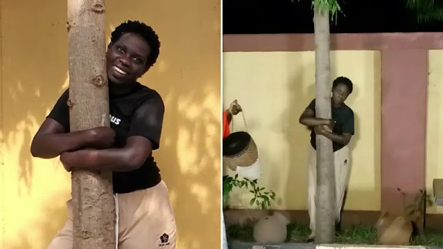 Faith Patricia Ariokot, 29, hugged a tree for 16 hours photos Faith Patricia Ariokot, 29, hugged a tree for 16 hours photos