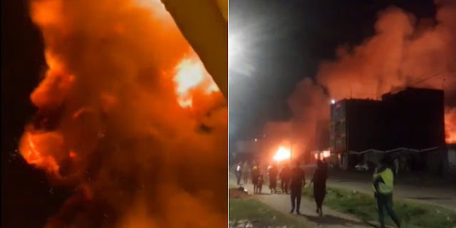 massive blast and fire broke out near the Jomo Kenyatta International Airport (JKIA) massive blast and fire broke out near the Jomo Kenyatta International Airport (JKIA)