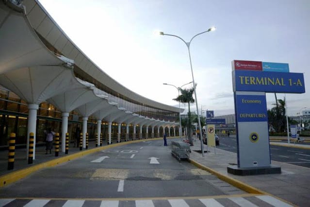 Nehemiah Asiago, 41, at JKIA Nairobi