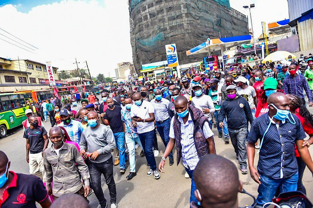 [PHOTOS] Drama! Charles Njagua alias Jaguar arrested, detained at the industrial area