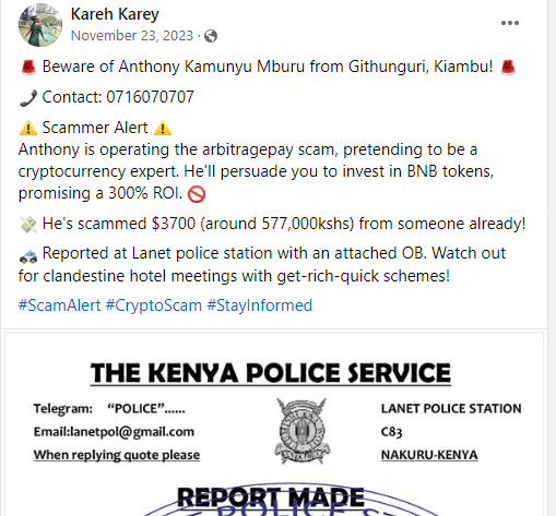 Antony Mburu running away Antony Mburu running away