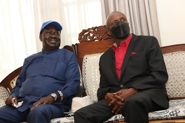KANU chairman Gideon Moi attends ODM leader Raila Odinga KANU chairman Gideon Moi attends ODM leader Raila Odinga photo