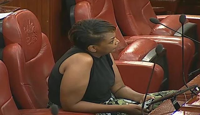[VIDEO] Senator Karen Nyamu chased out of the Senate building over unofficial dressing