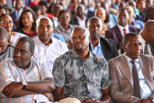 All 34 Jubilee MPs with Chairman Nelson Dzuya accompany Ruto to Nakuru dumping Raila’s Busia rally
