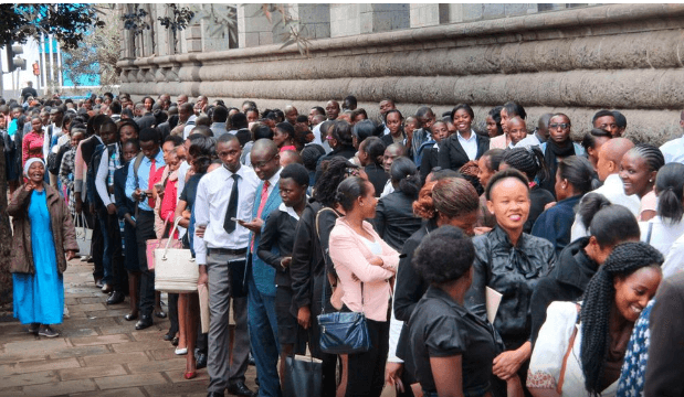 38% of Kenyans are unemployed, and Kenyans earning Sh50,000 and above become 3%