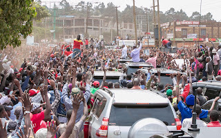 Urged residents of Limuru and Lari to shun hatred and division and reject leaders who want to divide the country along tribal lines PHOTO | Courtesy PSCU President Kenyatta preach peace in his Kiambu Backyard before attending Hon Gachagua Burial.