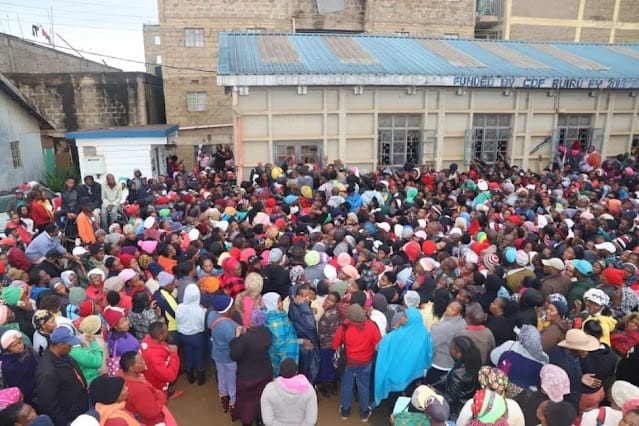 Kiambu people battling for bursary forms Githurai 45 Bursary Form stampede kills one and injures 50