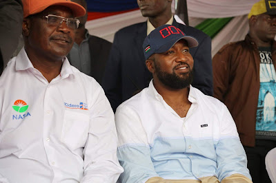 Governor Kidero and Joho at Jacaranda grounds. PHOTO | Courtesy “I have a date with the President, I will tell him something in the SGR official launching in Mombasa.” Says Hassan Joho.