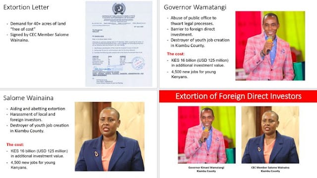 Governor Kimani Wa Matangi extortion program Governor Kimani Wa Matangi extortion program