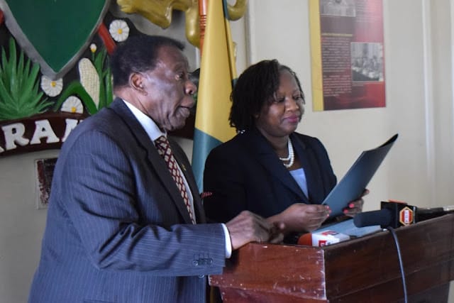 Media Veteran Leonard Mambo Mbotela takes the National Heroes Council oath of office