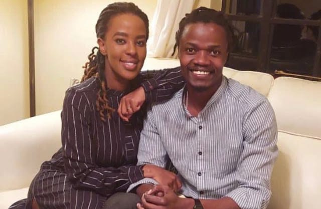 Lilian Ng'ang'a with Juliani secret wedding