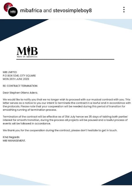 MIB ejects Stivo Simple Boy after Poverty feud online, terminates contract