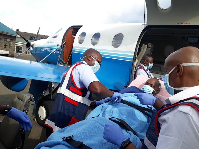 Hon James Lusweti Mukwe airlifted to Nairobi. Hon James Lusweti Mukwe airlifted to Nairobi.