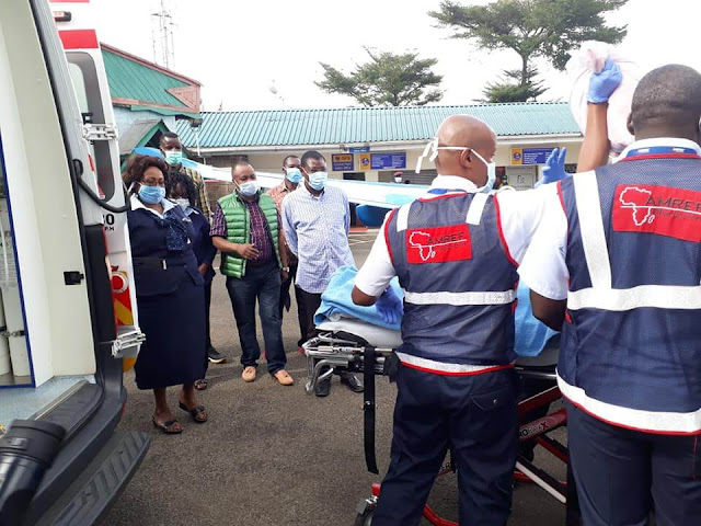 Hon James Lusweti Mukwe airlifted to Nairobi. Hon James Lusweti Mukwe airlifted to Nairobi.