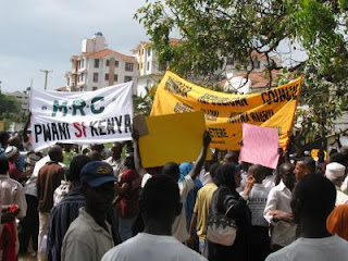 MRC Leaders predicted a division of Kenya into countries soon at a Press statement in Mombasa. – SG Randu Nzai