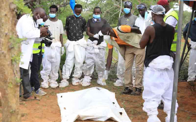 Pastor Paul Makenzie Nthenge exhumed bodies in Shakahola, Chakama, Malindi, Kilifi Shock as an entire family exhumed in Shakahola, following Malindi Pastor Makenzie Nthenge’s fasting cult