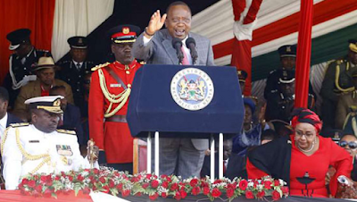 President Kenyatta In Madaraka day celebration.