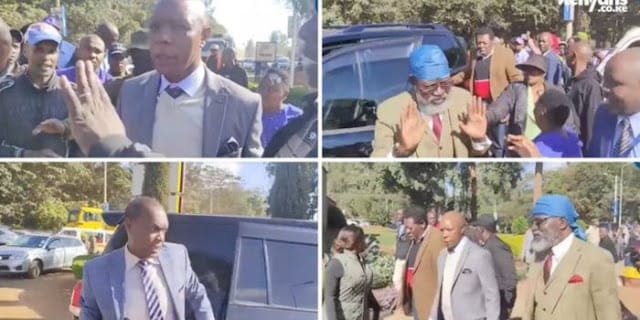 Maina Njenga sympathisers gathered near the DCI headquarters Maina Njenga sympathisers gathered near the DCI headquarters