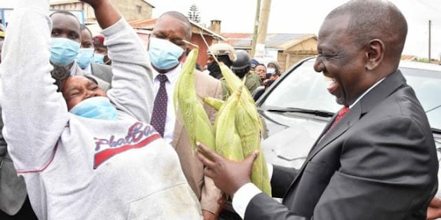 President William Ruto buying maize President William Ruto buying maize