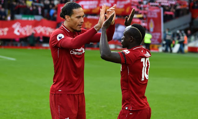 Sadio Mane and Van Dijk photo