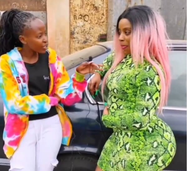Kibera-based socialite Ms Wambui alias Manzi wa Kibera rate card photo