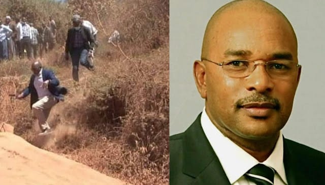 Mbeere South MP Geoffrey King’ang’i chased by constituents with funeral songs for under-performance