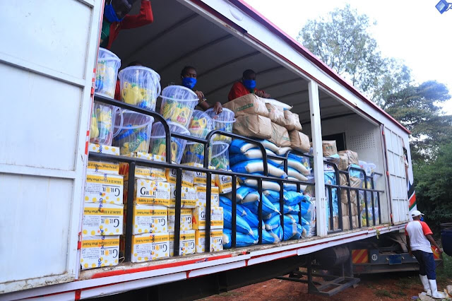 Governor Mike Sonko food distribution trucks. Governor Mike Sonko food distribution trucks.