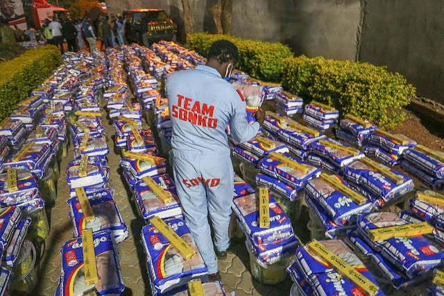 Governor Mike Sonko food distribution trucks. Governor Mike Sonko food distribution trucks.
