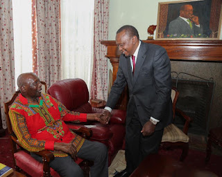 President Kenyatta Paid a courtesy call on Former President Daniel Arap Moi at his Kabarnet Gardens residence in Nairobi. PHOTO | courtesy PSCU President Kenyatta Paid a courtesy call on Former President Daniel Arap Moi at his Kabarnet Gardens residence in Nairobi. PHOTO | courtesy PSCU