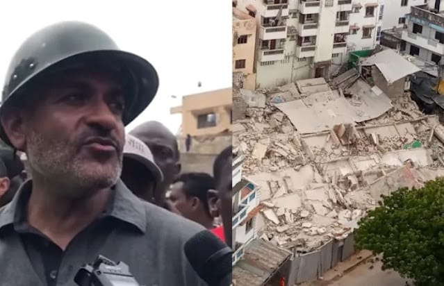 Governor Nassir applauds Mombasa Kanjo, who forcefully evicted tenants from the collapsed Marikiti building
